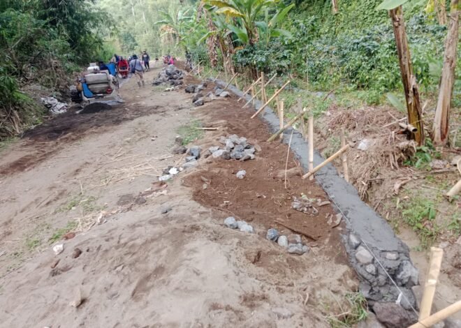 Empat DPT TMMD Ke-129 Jadi Benteng Pengaman Jalan Rabat Beton di Desa Sekardadi