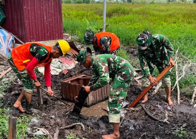 Satgas TMMD Ke-129 Kebut Penyelesaian MCK Ibu Jumiah dengan Pemasangan Septik Tank