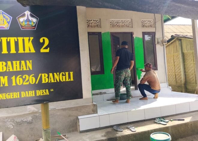 Progres RTLH TMMD Ke-129 Terus Berjalan, Satgas Kodim 1626/Bangli Kebut Penyelesaian Rumah Warga