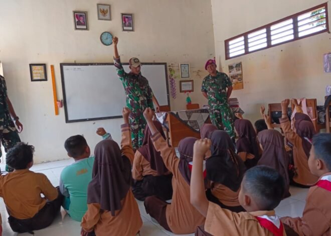 Siswa SDN 2 Tlemang Antusias Ikuti Wasbang Satgas TMMD 129, Guru Apresiasi Pembelajaran Kebangsaan