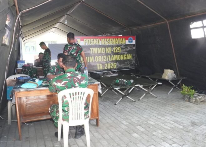Menjaga Denyut Pembangunan Desa: Pos Kotis TMMD ke-129 Kodim 0812/Lamongan Kerap Jadi Pusat Informasi dan Kehangatan Warga Tlemang