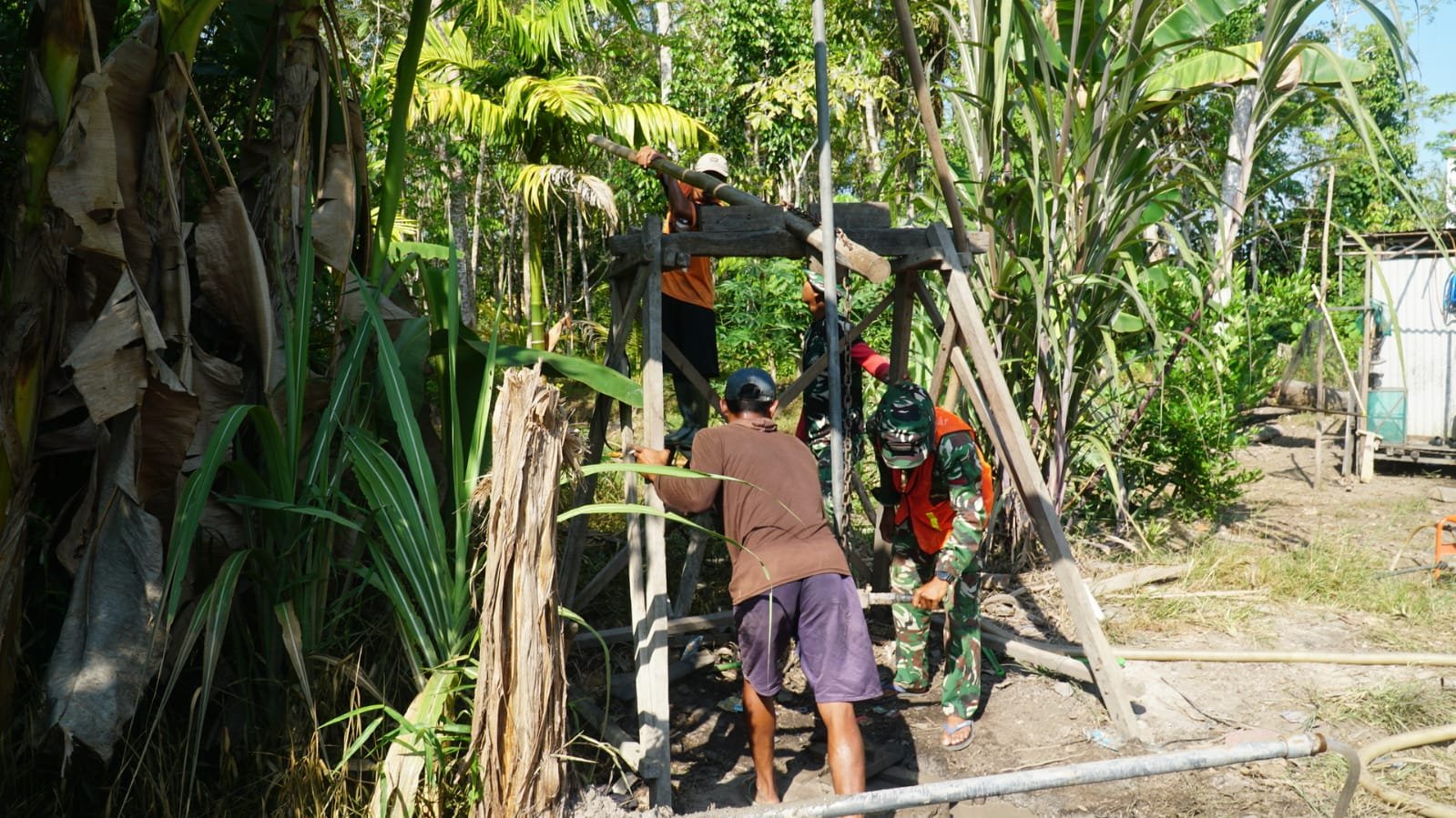 Satgas TMMD Ke-129 Genjot Pembangunan Sumur Bor Demi Ketersediaan Air Bersih