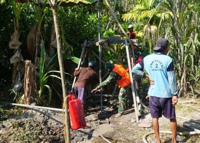 Kolaborasi Satgas TMMD dan Warga Percepat Pembangunan Fasilitas Air Bersih