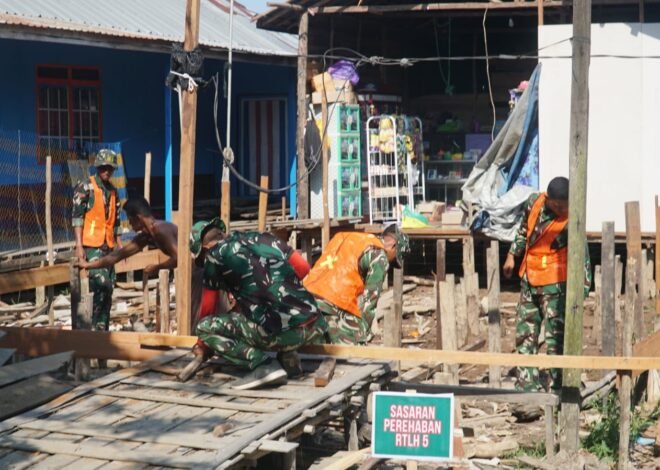 Satgas TMMD Ke-129 Mulai Bangun Pondasi RTLH Milik Ibu Rini