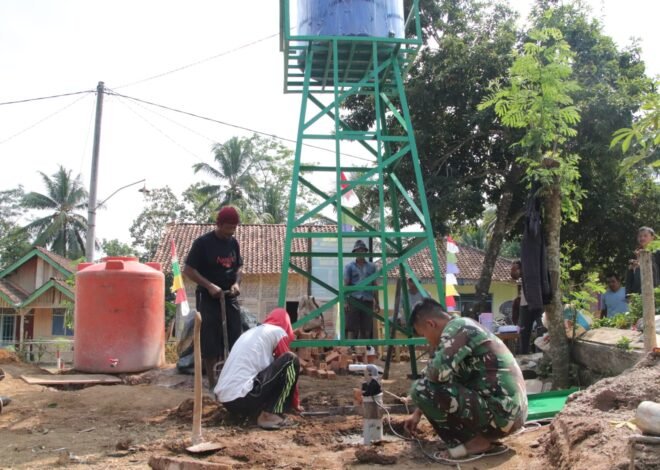 Wujudkan Harapan Air Bersih Warga Baru Raharja, Satgas TMMD ke-129 Kodim 0412/LU Bangun Tower Sumur Bor