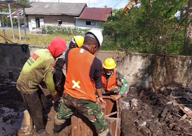 Satgas TMMD Ke-129 Percepat Pembangunan MCK dengan Pemasangan Septik Tank