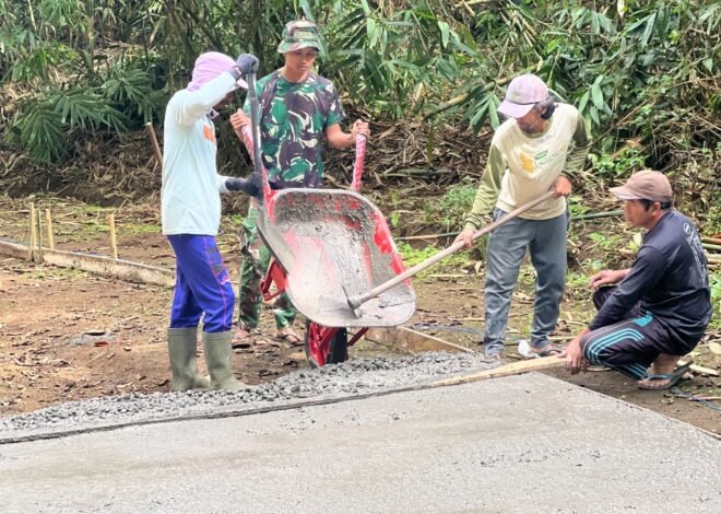 Jalan Rabat Beton TMMD Ke-129 Dukung Mobilitas dan Perekonomian Warga Desa Sekardadi