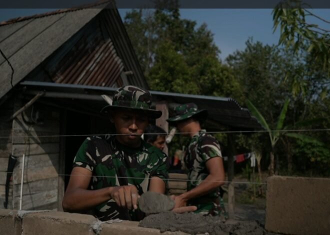 Rehab RTLH Ibu Robia Jadi Bukti Nyata Kepedulian TMMD Ke-129 Kodim 0413/Bangka