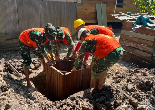 Pemasangan Septik Tank MCK TMMD Tingkatkan Kualitas Sanitasi Warga Desa Bandar Raya