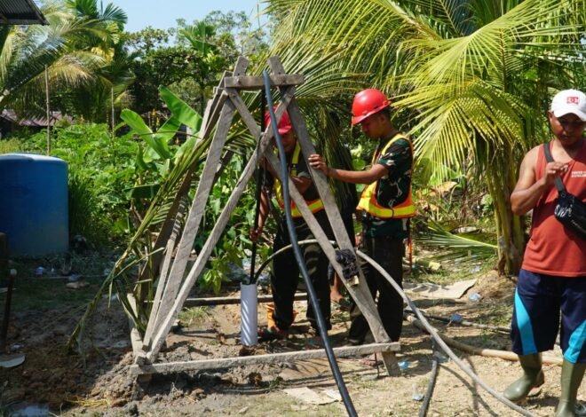 Pengurasan Sumur Bor TMMD Jadi Langkah Akhir Menuju Pemanfaatan Air Bersih