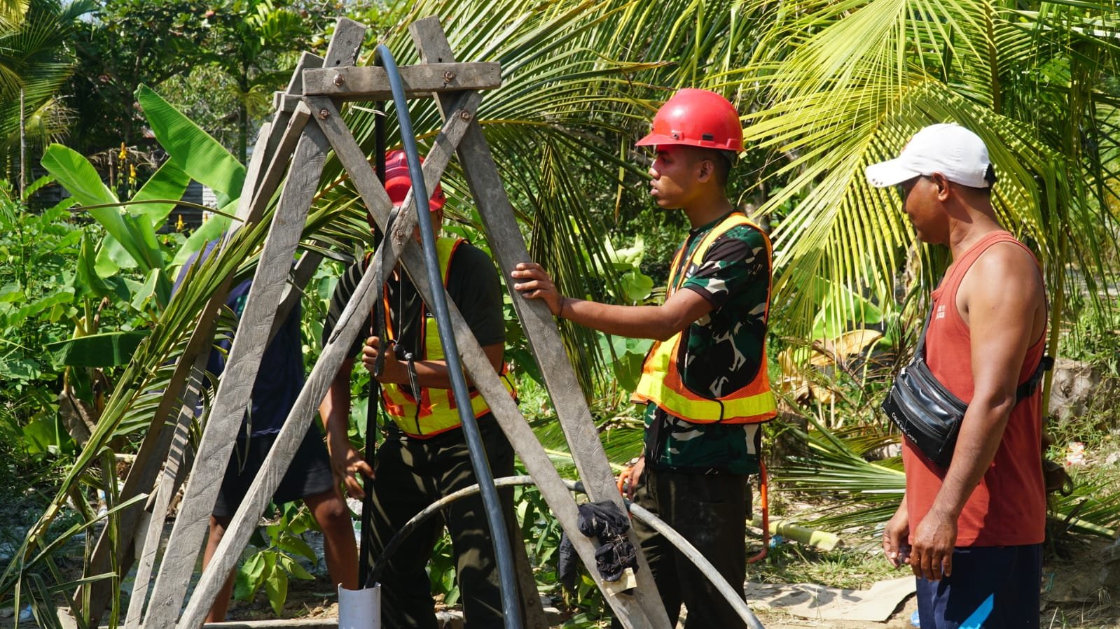 Sinergi Satgas TMMD dan Warga Optimalkan Fungsi Sumur Bor di Desa Bandar Raya