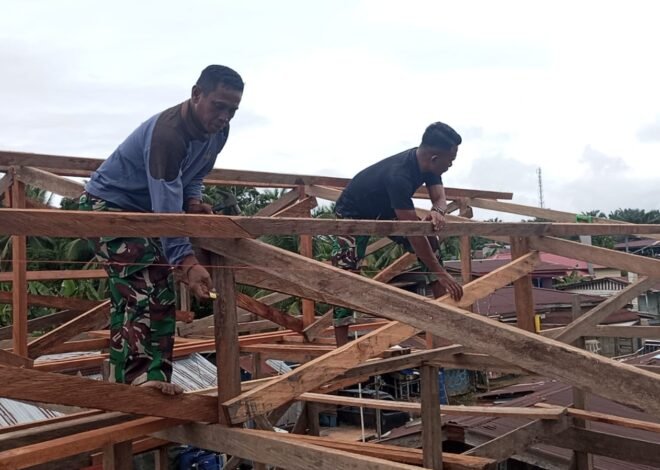 Wujudkan Rumah Layak Huni di Perbatasan, Satgas TMMD ke-129 Kodim 0911/Nunukan Kebut Pembangunan Rumah Pak Hamsah