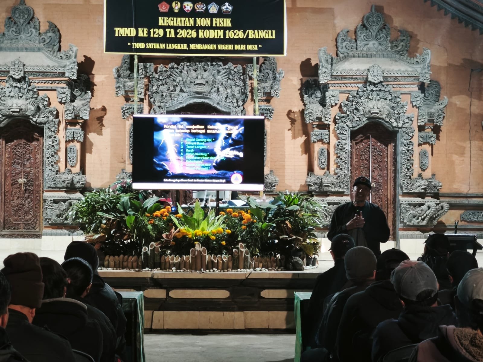 TMMD Ke-129 Kodim 1626/Bangli Bekali Warga Desa Sekardadi Pengetahuan Mitigasi Bencana