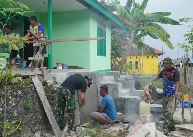 Renovasi RTLH Milik Bapak Suardi Terus Berproses, Satgas TMMD Laksanakan Pengecatan dan Pembuatan Tulisan