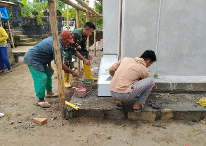 Satukan Langkah Membangun Negeri dari Desa, Satgas TMMD Ke-129 Kebut Pemasangan Keramik RTLH