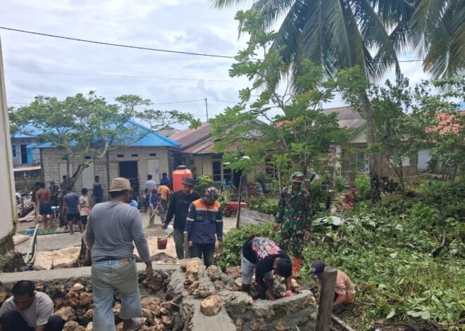 Program Manunggal Air Bersih TMMD Ke-129 Kodim 1311/Morowali Bangun Tempat Wudhu di Masjid Al Iksan Desa Umbele Lama