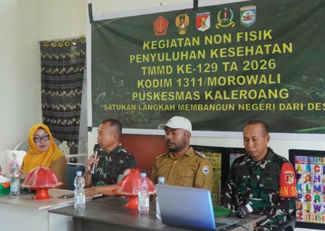 Satgas TMMD Ke-129 Kodim 1311/Morowali Berikan Penyuluhan Kesehatan kepada Warga Desa Polewali