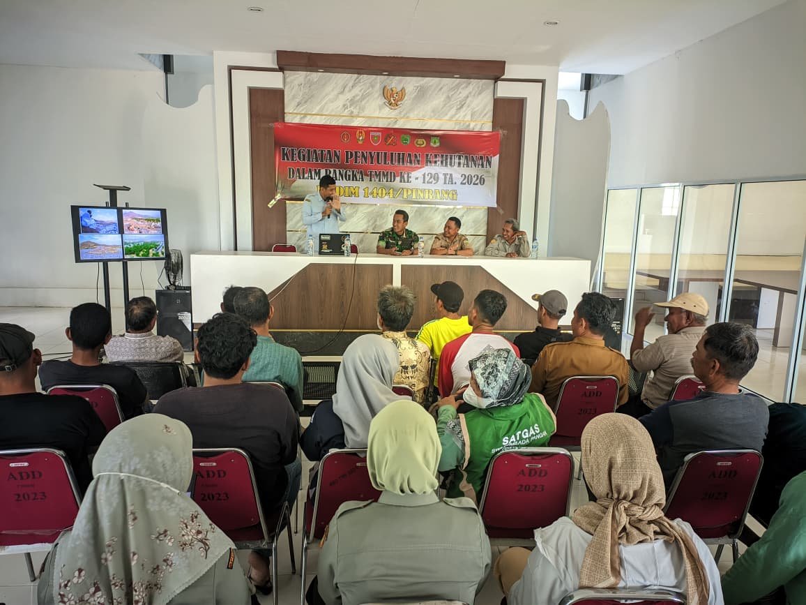 Tingkatkan Kesadaran Pelestarian Lingkungan, Satgas TMMD Ke-129 Kodim 1404/Pinrang Gelar Penyuluhan Kehutanan