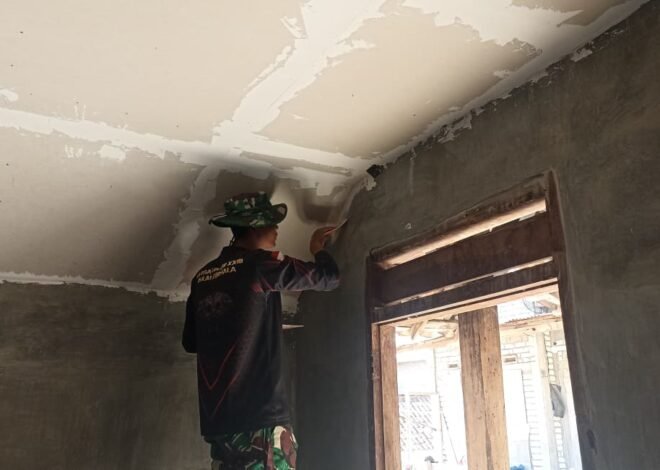 Rumah Kian Nyaman, Pemasangan Plafon RTLH TMMD Hadirkan Hunian Lebih Sejuk bagi Warga