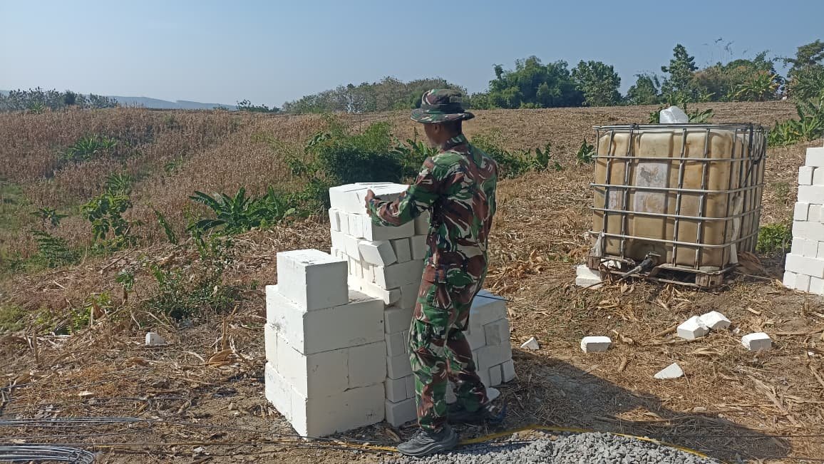 Seleksi Material Jadi Prioritas, Satgas TMMD Pastikan Tandon Air Dibangun dengan Standar Terbaik