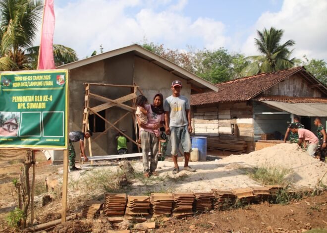 Rumah Bapak Suwardi Mulai Tampak Wujudnya, Satgas TMMD Ke-129 Wujudkan Harapan Akan Hunian yang Layak