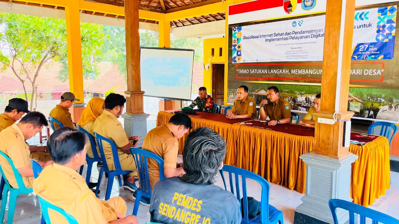 Satgas TMMD Dorong Literasi Digital Aparatur Desa Lewat Sosialisasi Internet Sehat
