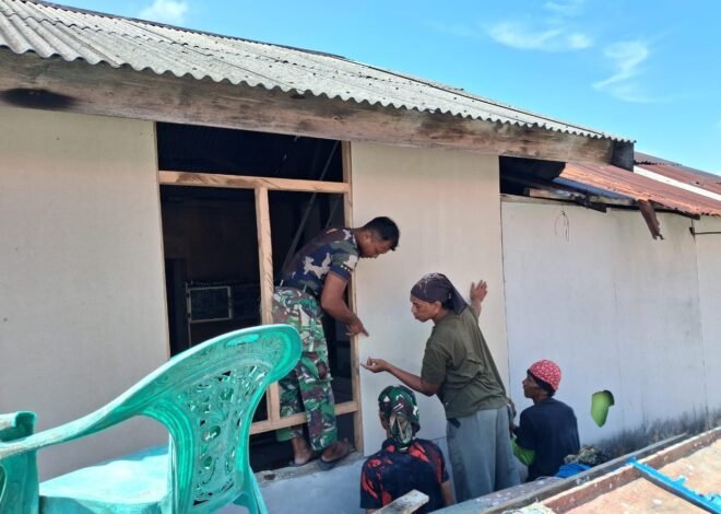 Pemasangan Kalsiboard Tandai Progres Renovasi RTLH Milik Bapak Suhardin di Desa Umbele Lama