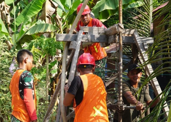 Gotong Royong Satgas TMMD dan Warga Percepat Pengeboran Sumur Bor Sasaran 5 di Desa Bandar Raya
