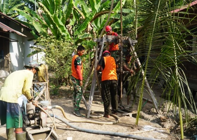 Sumur Bor Sasaran 5 TMMD Kodim 1011/KLK Diproyeksikan Tingkatkan Ketersediaan Air Bersih Desa Bandar Raya