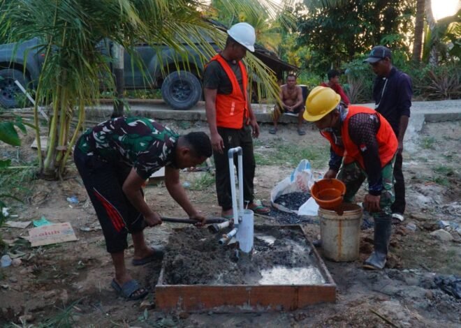 Pemasangan Mesin Air Tandai Rampungnya Sumur Bor Sasaran 3 TMMD Ke-129 Kodim 1011/KLK