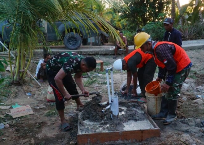 Kolaborasi Satgas TMMD dan Warga Antarkan Sumur Bor Sasaran 3 Rampung Tepat Waktu