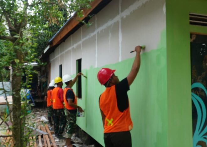 TMMD Reguler Ke-129 Kodim 1011/KLK Wujudkan Kepedulian Lewat Penyelesaian RTLH Milik Ibu Wahida