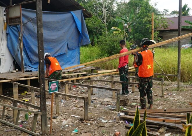 TMMD Reguler Ke-129 Kodim 1011/KLK Hadirkan Hunian Kokoh Lewat Pembangunan RTLH Milik Bapak Masrani
