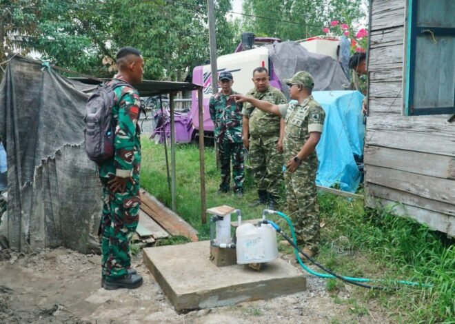 Dandim 1011/KLK Apresiasi Kekompakan Satgas dan Warga Saat Kunjungi Lokasi TMMD Ke-129