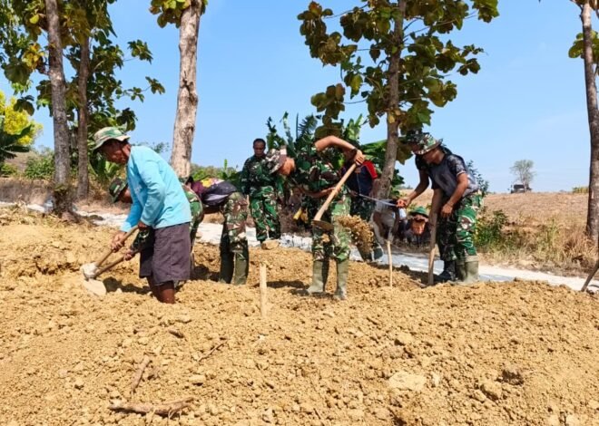 Saksi Bisu Kemanunggalan: Ayunan Cangkul Satgas TMMD Ke-129 Menembus Cadas Dusun Mbakon demi Air Bersih Warga