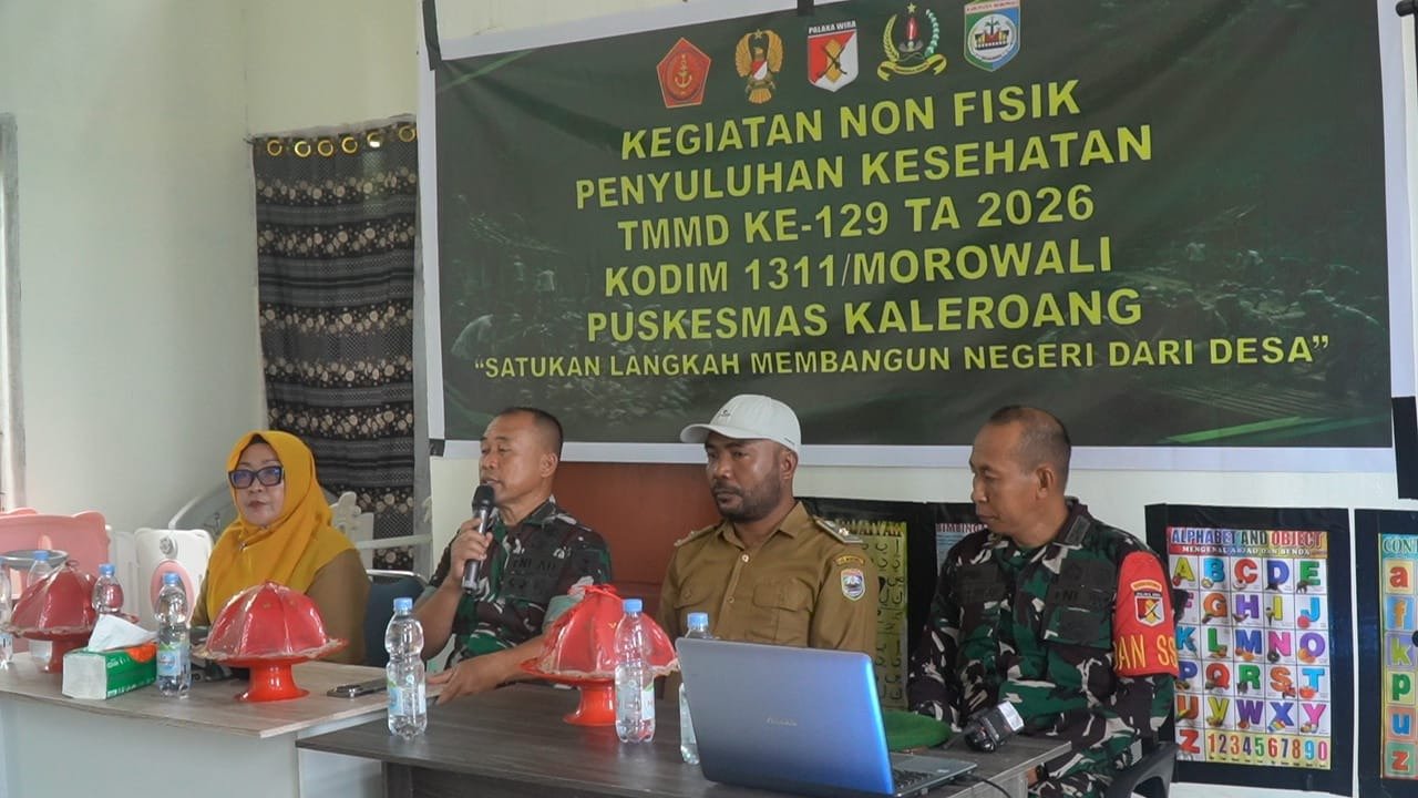Kodim 1311/Morowali Apresiasi Peran Puskesmas kaleroang Berikan Penyuluhan Kesehatan dan Pencegahan Stunting