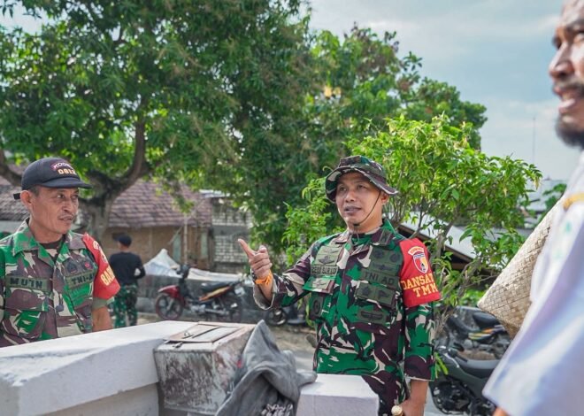 Menjaga Kualitas Demi Senyum Warga: Dansatgas TMMD 129 Kodim 0812/Lamongan Cek Langsung Material Bangunan di Desa Tlemang