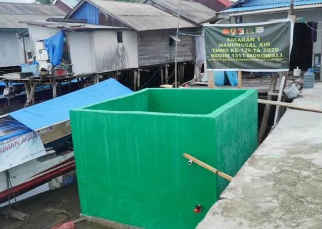 Pekerjaan Manunggal Air Bersih TMMD Ke-129 di Desa Umbele Lama Rampung, Masuki Tahap Finishing Pengecatan