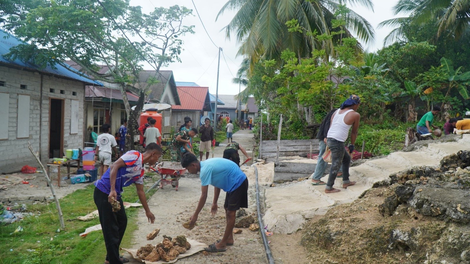 Proyek Air Bersih TMMD Ke-129 di Desa Umbele Lama Menuju Penyelesaian Ideal