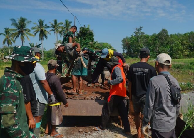 Satgas TMMD dan Warga Kebut Peningkatan Becros Jalan 1,2 Kilometer Demi Kelancaran Akses Desa