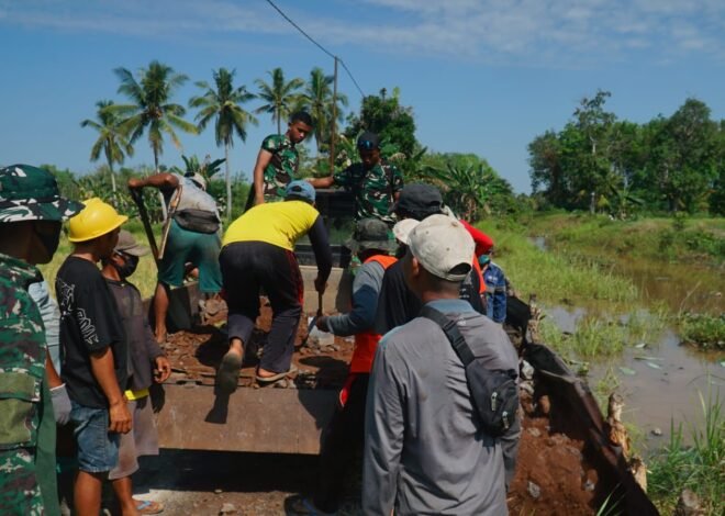 Gotong Royong Satgas TMMD dan Warga Percepat Pengerasan Jalan 1,2 Kilometer di Bandar Raya