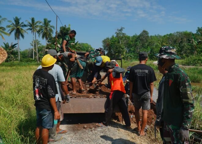 Peningkatan Becros Jalan TMMD Diyakini Tingkatkan Mobilitas dan Perekonomian Warga Desa