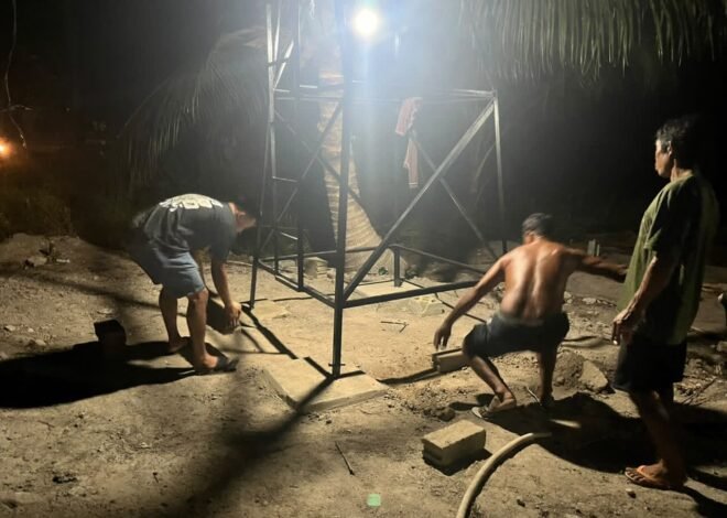 Progres TMMD ke-129 Kodim 0413/Bangka: Pengerjaan Sumur Bor Masuk Tahap Pemasangan Kran dan Pengisian Tedmon