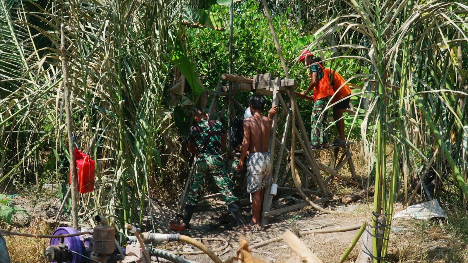 Satgas TMMD Optimalkan Pembangunan Sumur Bor SAS 2 untuk Tingkatkan Kesejahteraan Warga