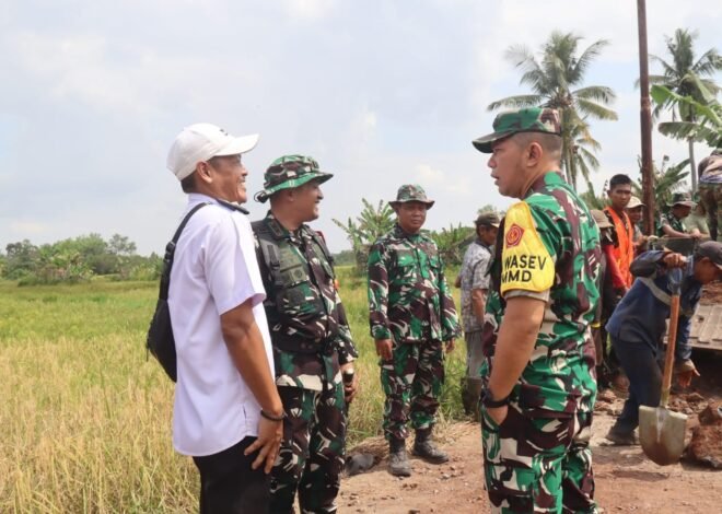 Dandim 1011/Kuala Kapuas Dampingi Tim WASEV Pastikan Kualitas Pembangunan TMMD Ke-129