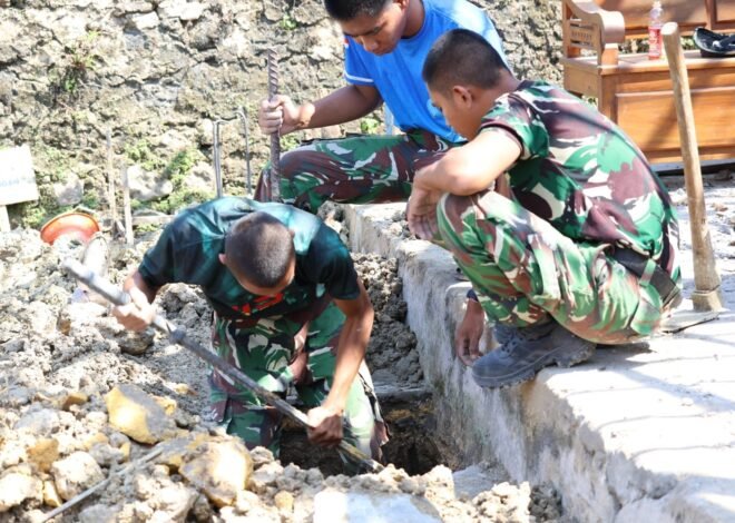 Bahu-Membahu Wujudkan Hunian Layak, Satgas TMMD 129 Mulai Bongkar dan Buat Fondasi Rumah Bapak Sugio
