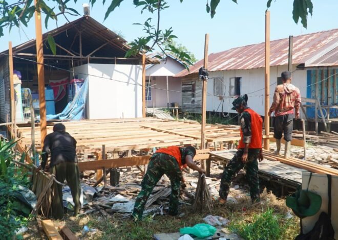 Pembangunan RTLH Ibu Rini Terus Dikebut, Satgas TMMD Optimalkan Pemasangan Pondasi dan Gelagar
