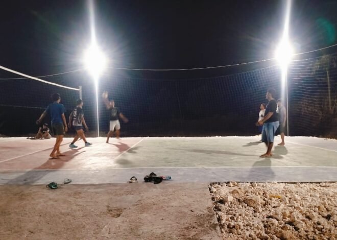 Lapangan Voli TMMD 129 Jadi Magnet Aktivitas Malam Pemuda Desa Tlemang