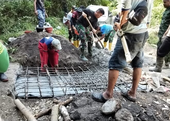 Progres Perbaikan Dekker oleh Satgas TMMD di Dusun Jawi-Jawi