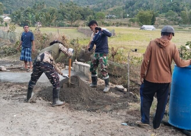 Satgas TMMD Ke-129 Kodim 1407/Bone Perbaiki Dekker di Kampung Baru